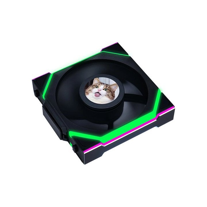מאוורר למארז 12 ס''מ עם מסך Lian Li UNI FAN SL Wireless – צבע שחור