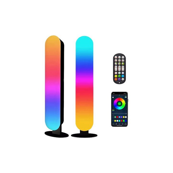 תאורת גיימינג - זוג פסי תאורה MIZUKI LED RGB עם שלט רחוק וסנכרון מוזיק