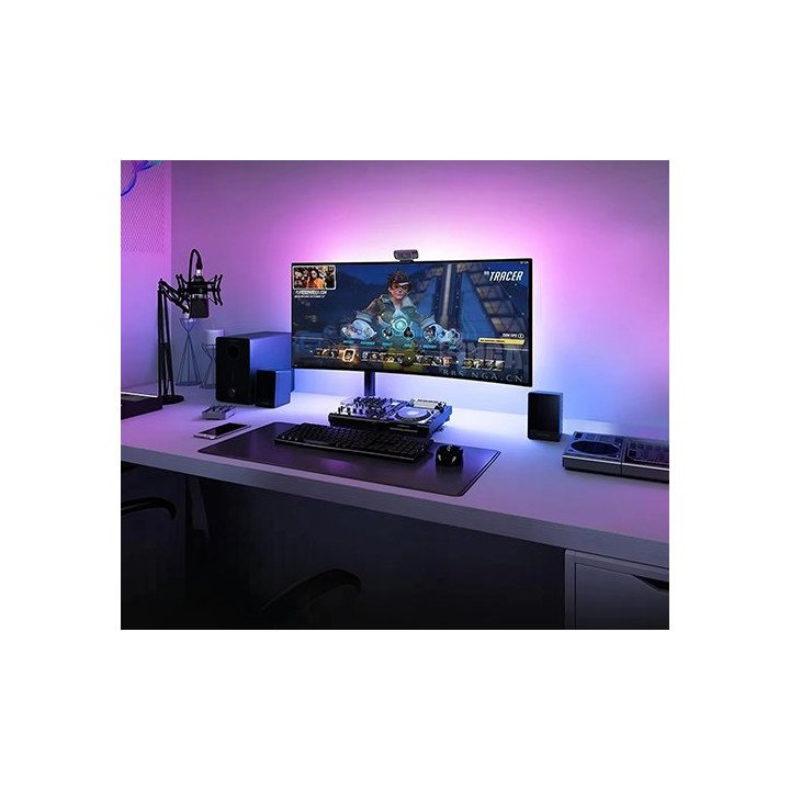 תאורת גיימינג - זוג פסי תאורה MIZUKI LED RGB עם שלט רחוק וסנכרון מוזיק