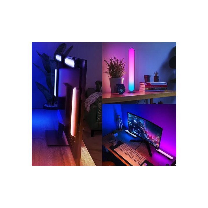 תאורת גיימינג - זוג פסי תאורה MIZUKI LED RGB עם שלט רחוק וסנכרון מוזיק
