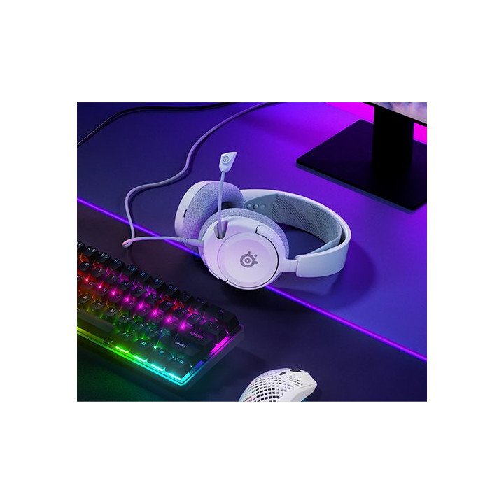 אוזניות גיימינג עם מיקרופון Steelseries Arctis Nova 1 בצבע לבן