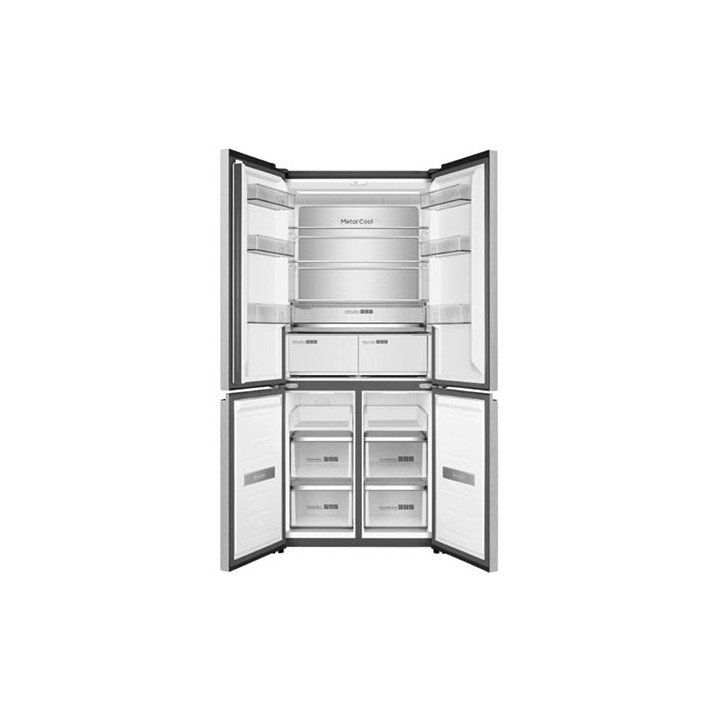מקרר 4 דלתות 521 ליטר מקפיא תחתון נירוסטה aiwa AI-8400 – משלוח חינם
