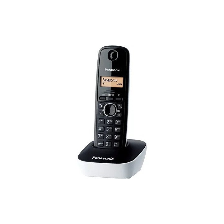 טלפון אלחוטי Panasonic KX-TG1611 בצבע שחור ולבן