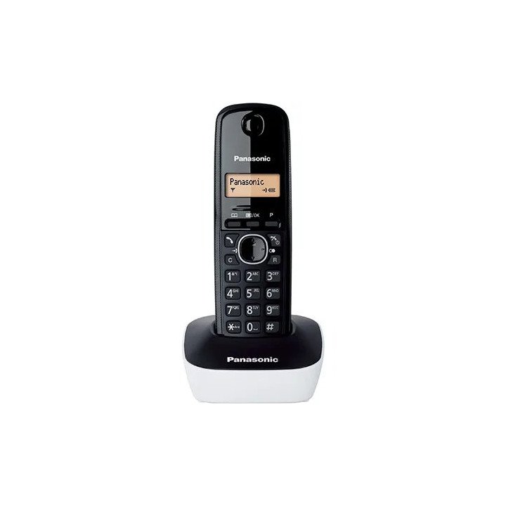 טלפון אלחוטי Panasonic KX-TG1611 בצבע שחור ולבן