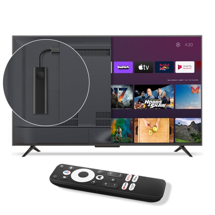 סטרימר DCOLOR GD1 TV Stick 4K – מערכת Android TV 14 – נפח 16GB – עם HD