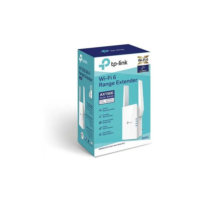מגדיל טווח אינטרנט TP-Link RE605X AX1800 Wi-Fi Range Extender