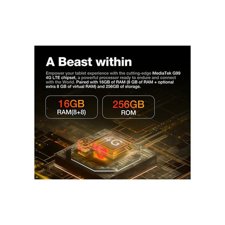 טאבלט מוקשח AGM PAD P2 Active Wi-Fi + 4G LTE 8GB+256GB אנדרואיד 14, כו
