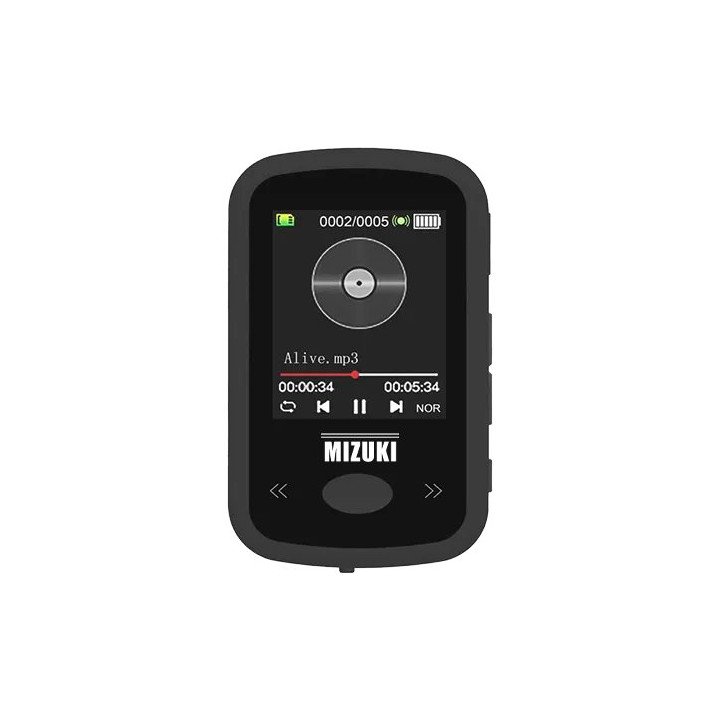 נגן MP3 בנפח 32GB כולל הקלטה ותפריט עברית בצבע שחור Mizuki MIZ-S65BT