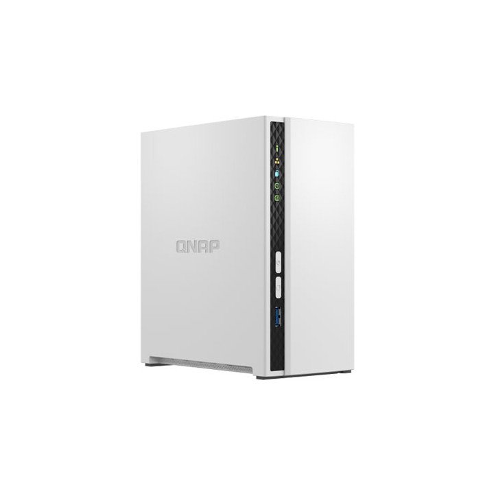שרת אחסון QNAP TS-233 2-bay NAS כולל 2 מפרצי הרחבה עם מעבד ARM Cortex-