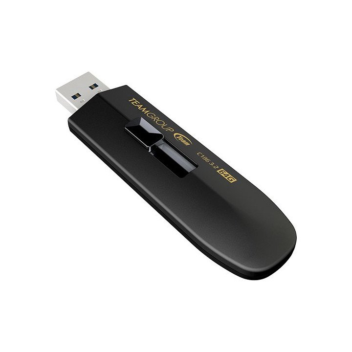 זכרון נייד Team Group C186 USB 3.2 Gen1 – בנפח 64GB – עם מנגנון סליידר