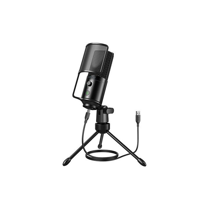 מיקרופון גיימינג קונדנסר שולחני עם Fifine K669 PRO USB צבע שחור