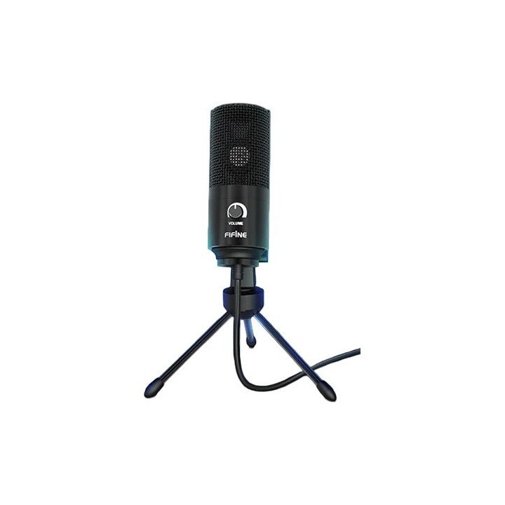 מיקרופון גיימינג קונדנסר שולחני עם Fifine K669 PRO USB צבע שחור