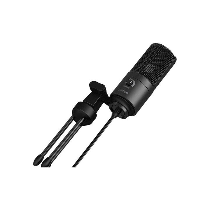 מיקרופון גיימינג קונדנסר שולחני עם Fifine K669 PRO USB צבע שחור