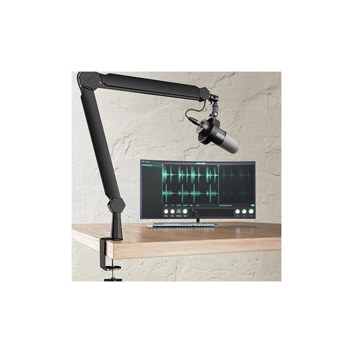 זרוע למיקרופון Fifine BM66 Microphone Boom Arm Stand בצבע שחור