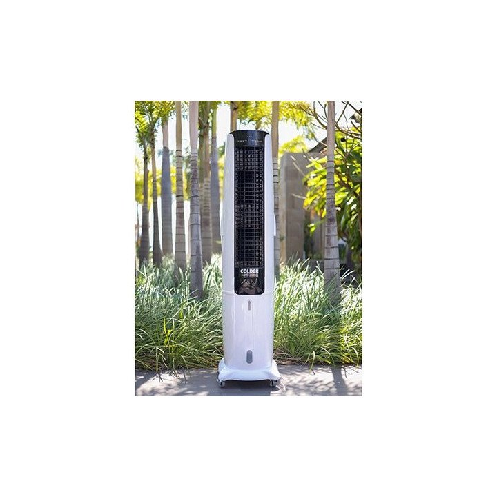 מצנן אוויר נייד 12,000 מק"ש עם שלט Colder Longi Lite בצבע שחור ולבן – 