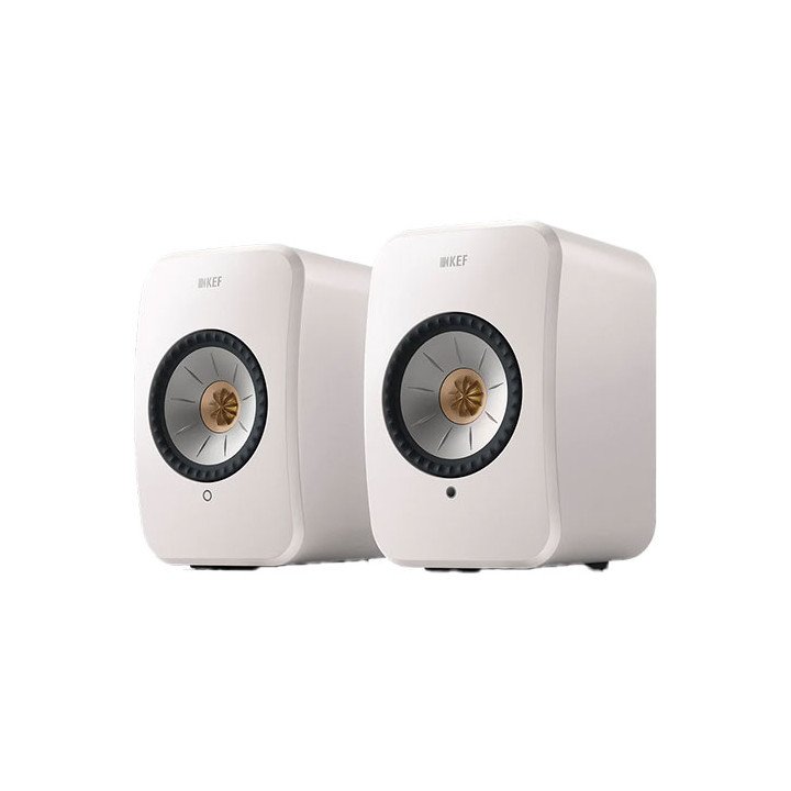 זוג רמקולים אלחוטיים Wireless HiFi Speakers LSX II KEF בצבע לבן