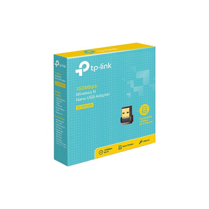 מתאם רשת אלחוטי ננו TP-Link TL-WN725N 150Mbps Nano USB
