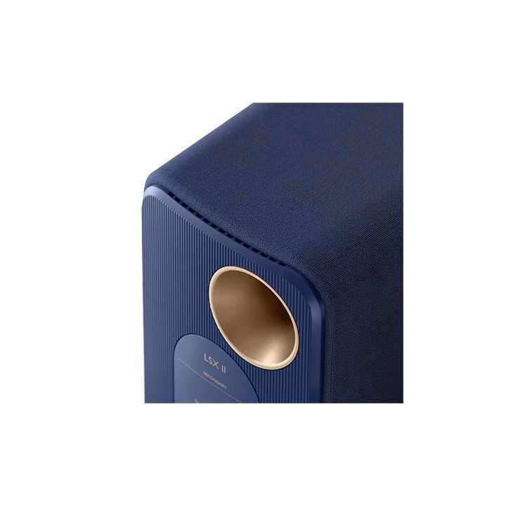זוג רמקולים אלחוטיים Wireless HiFi Speakers LSX II KEF בצבע כחול