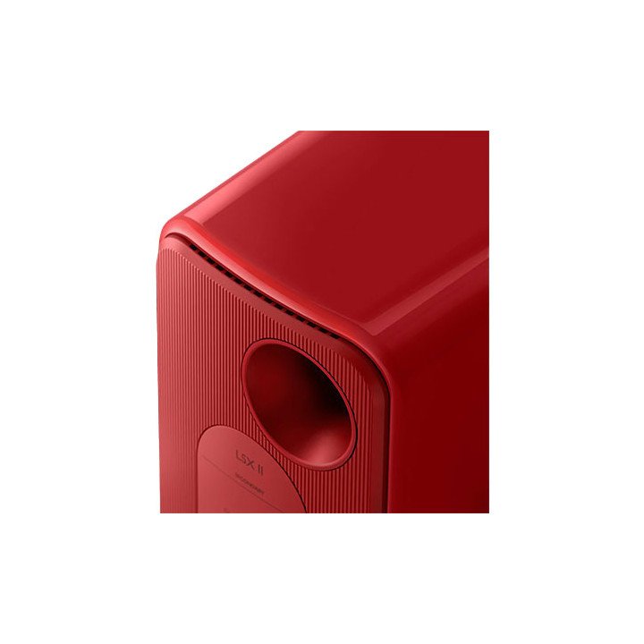 זוג רמקולים אלחוטיים Wireless HiFi Speakers LSX II KEF בצבע אדום