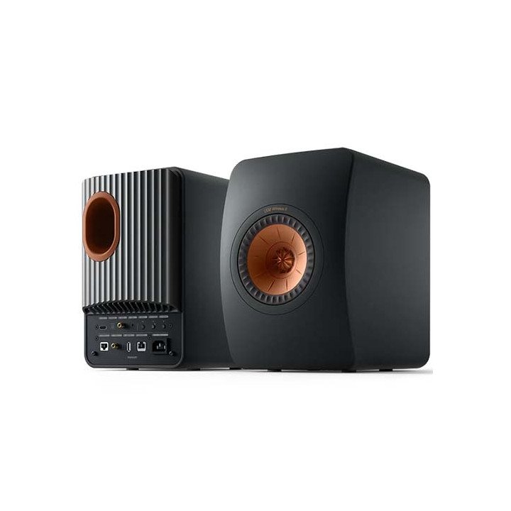 רמקולים מוגברים מדפיים אלחוטיים KEF LS50 Wireless II בצבע שחור