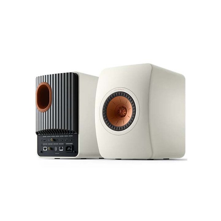 רמקולים מוגברים מדפיים אלחוטיים KEF LS50 Wireless II בצבע לבן