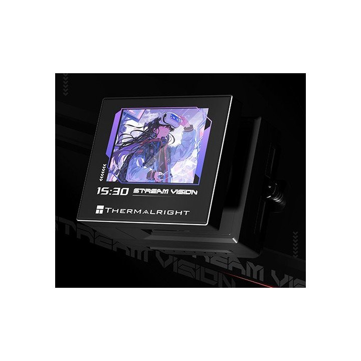 קירור נוזלי למעבד עם מסך THERMALRIGHT Stream Vision 360 BLACK – גודל 3