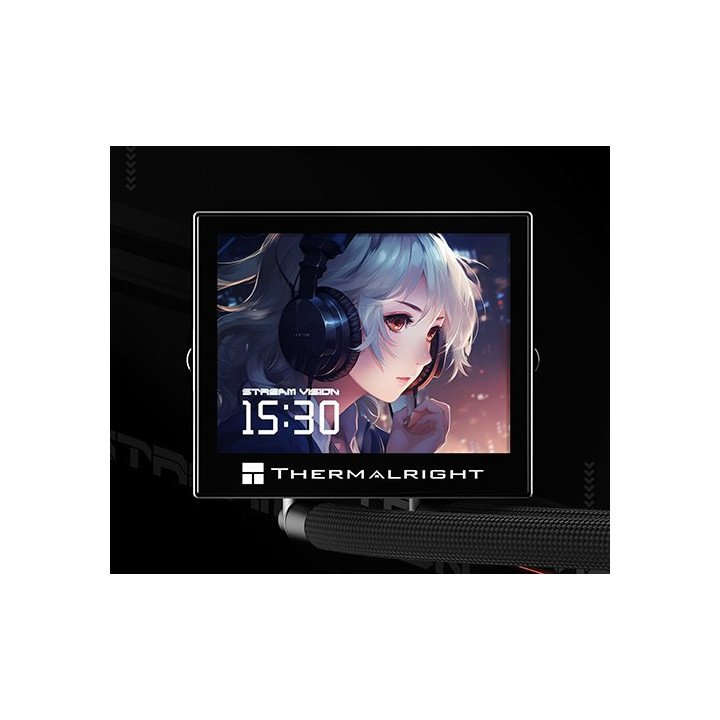 קירור נוזלי למעבד עם מסך THERMALRIGHT Stream Vision 360 BLACK – גודל 3