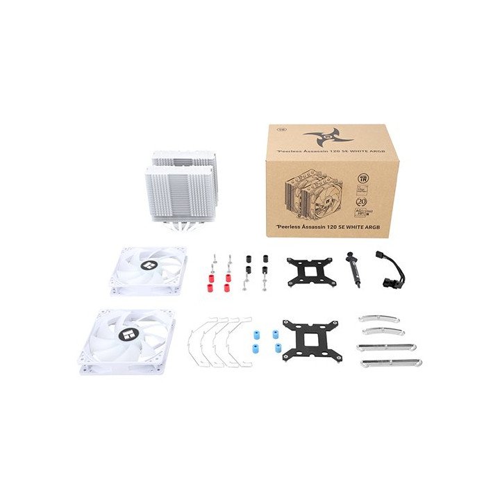 קירור למעבד THERMALRIGHT Peerless Assassin 120 SE WHITE ARGB הכולל 2 מ