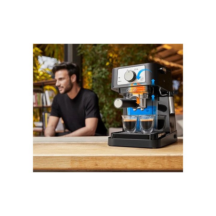 מכונת קפה דלונגי סטילוסה אספרסו ידנית Delonghi Stilosa EC260.BK בצבע ש