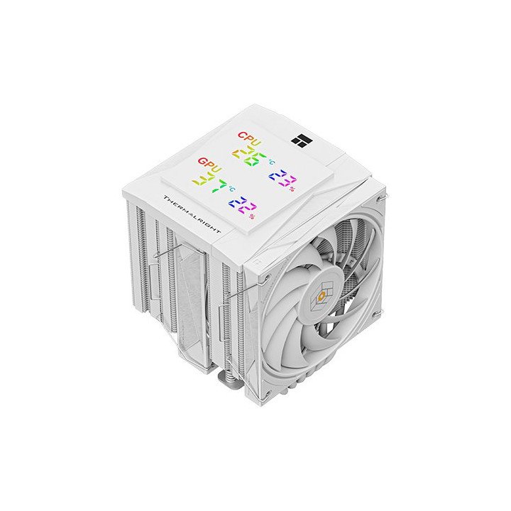 קירור למעבד עם צג טמפרטורה THERMALRIGHT Royal Knight 120 Digital WHITE