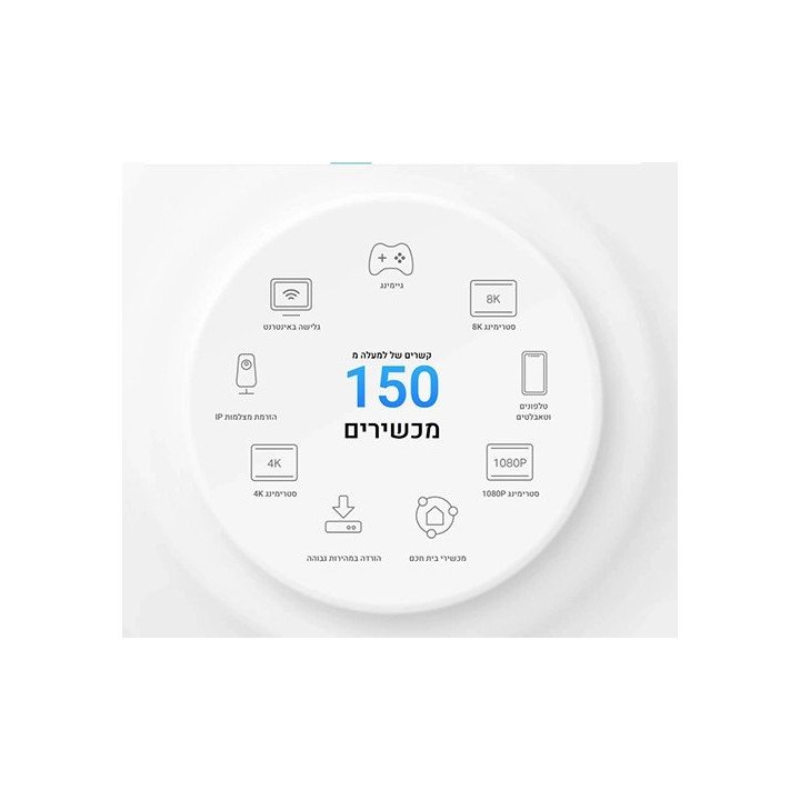 ראוטר מגדיל טווח Tp-Link עם PoE יחידה אחת Deco X50-PoE AX3000 Whole Ho