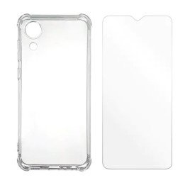 מגן לטלפון ומגן זכוכית לגלקסי Samsung Galaxy A03 Core שקוף