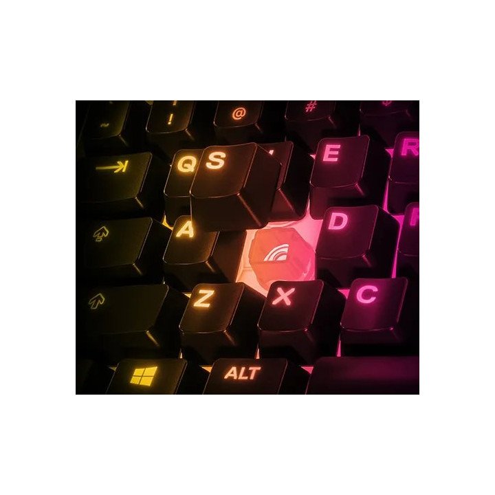 מקלדת גיימינג steelseries עם תאורת RGB עמיד למים עברית אנגלית Apex 3 T