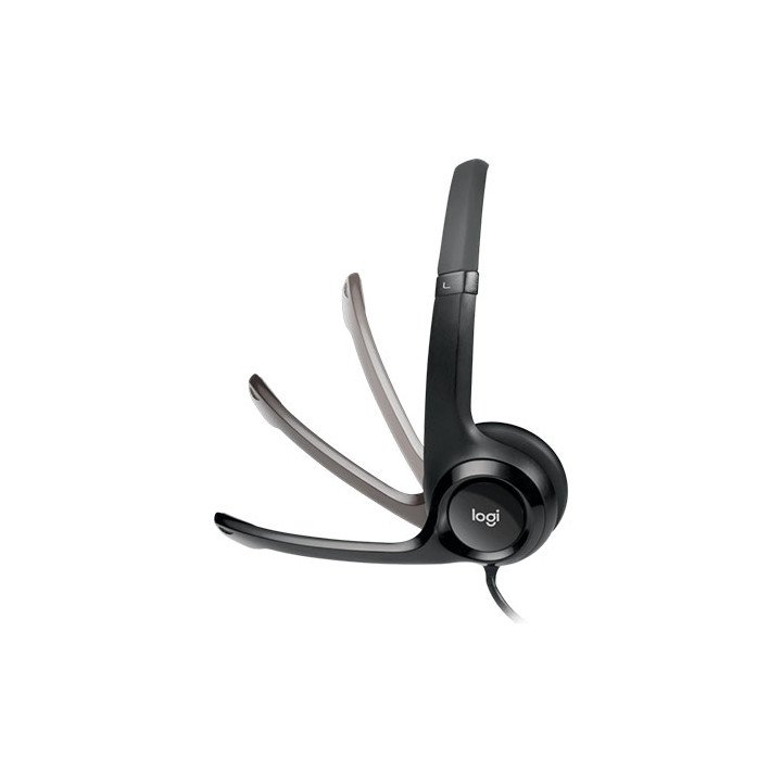 אוזניות Logitech H390 USB Headset עם מיקרופון בצבע שחור