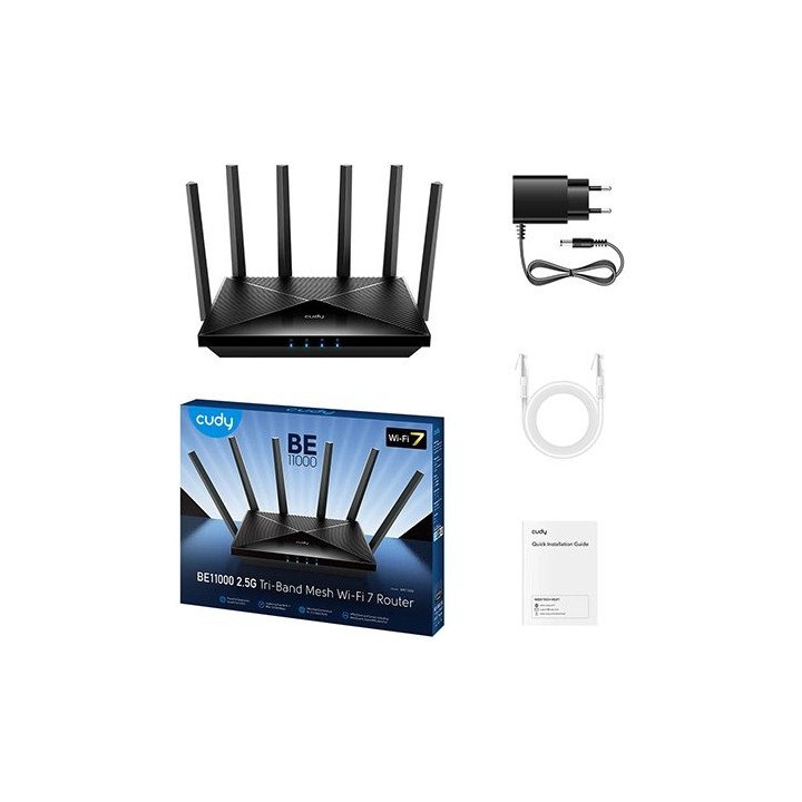 ראוטר Cudy BE6500 2.5G Wi-Fi 7 Router WR6500H כולל אפליקציה בעברית