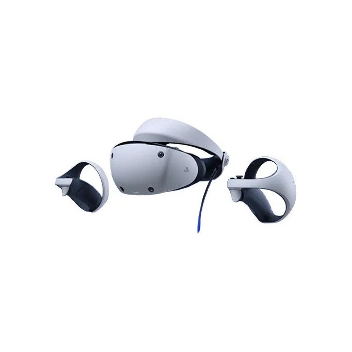 משקפי מציאות מדומה Sony PlayStation VR2 עם שני שלטים
