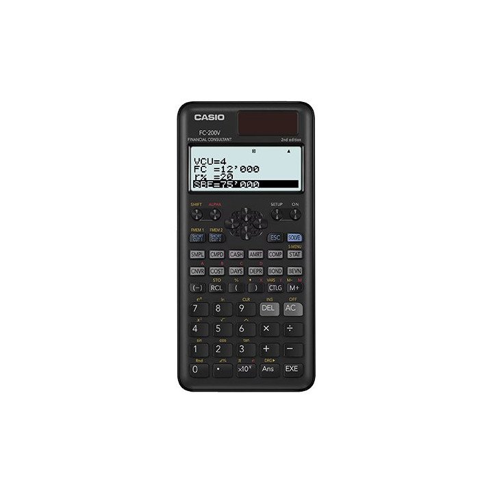 מחשבון פיננסי FC-200V-2 בצבע שחור