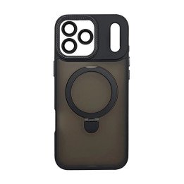 מגן לאייפון 17 פרו מקס iPhone 17 Pro Max עם טבעת תומך MagSafe שחור Vel