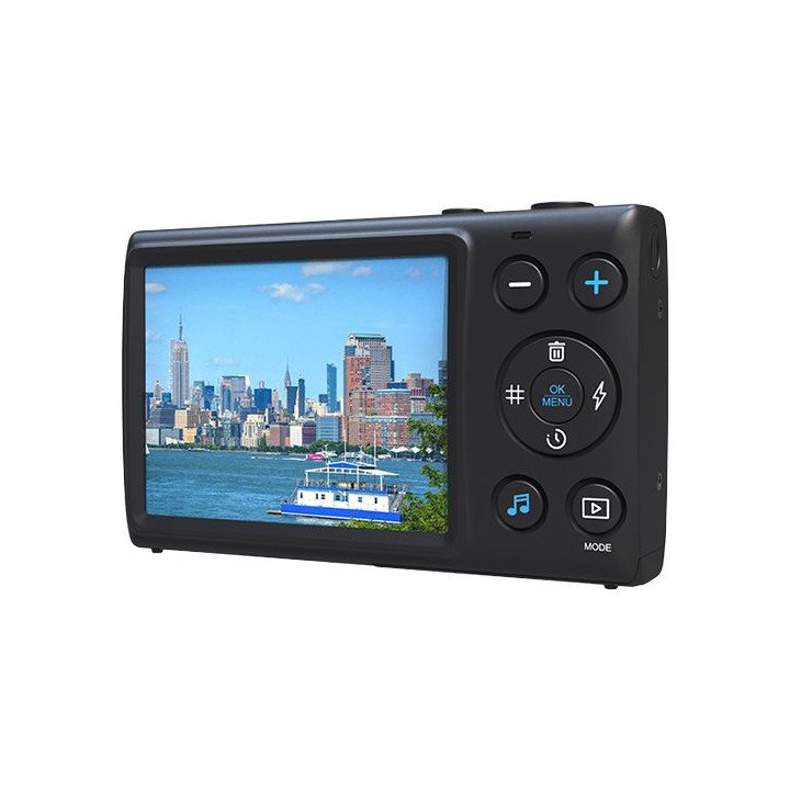 מצלמה דיגיטלית 64MP קומפקטית - וידאו 4K, מסך 2.8 אינץ, זום דיגיטלי x16