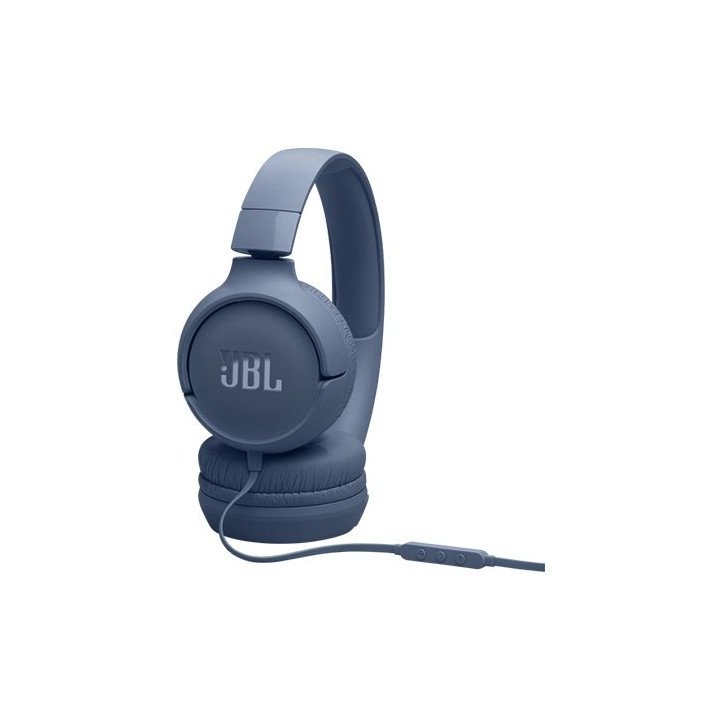 אוזניות JBL קשת חוטיות Tune 520C USB-C בצבע כחול