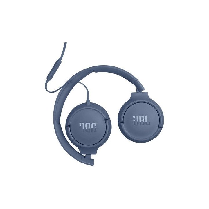 אוזניות JBL קשת חוטיות Tune 520C USB-C בצבע כחול
