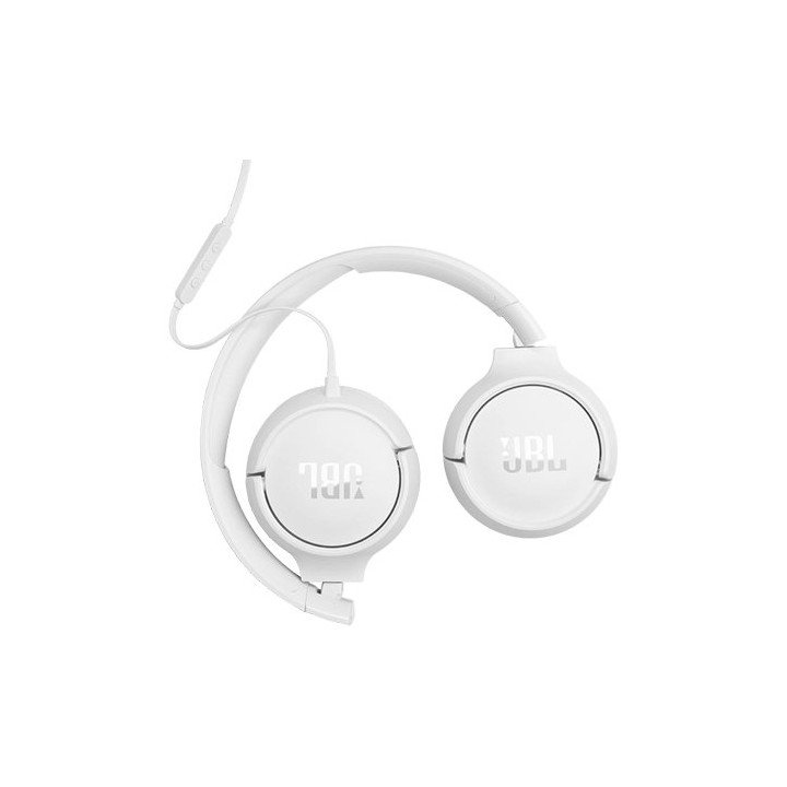 אוזניות JBL קשת חוטיות Tune 520C USB-C בצבע לבן