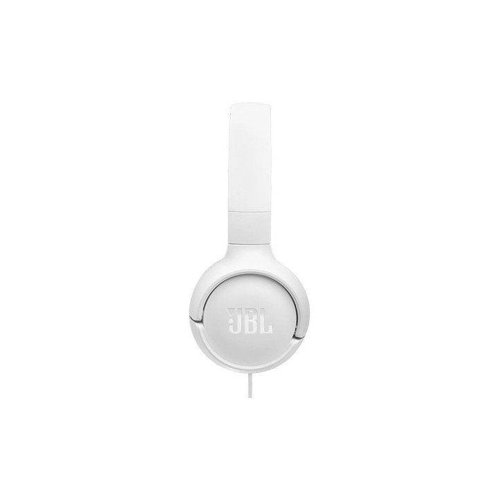 אוזניות JBL קשת חוטיות Tune 520C USB-C בצבע לבן