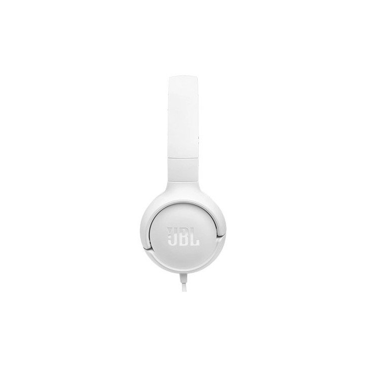 אוזניות JBL קשת חוטיות Tune 520C USB-C בצבע לבן