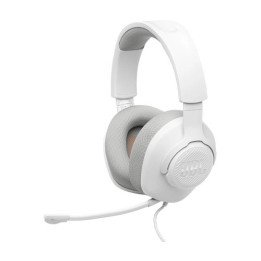אוזניות JBL גיימינג חוטיות עם מיקרופון Quantum 100M2 בצבע לבן