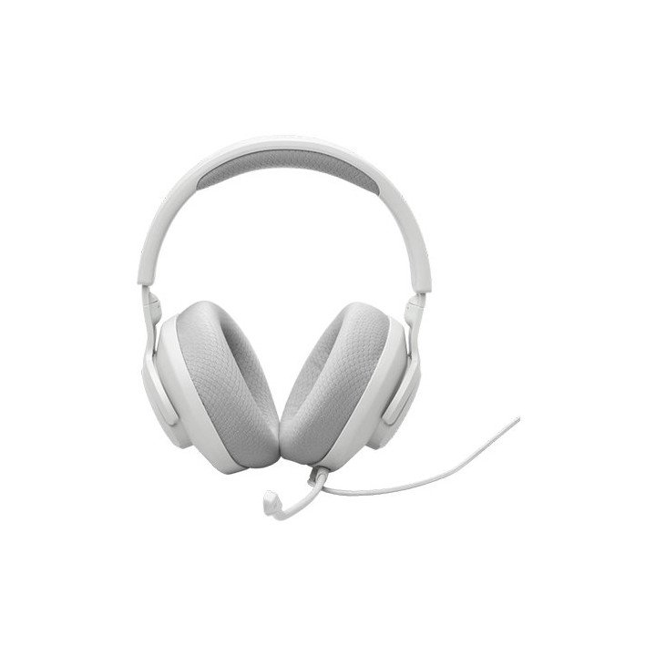 אוזניות JBL גיימינג חוטיות עם מיקרופון Quantum 100M2 בצבע לבן