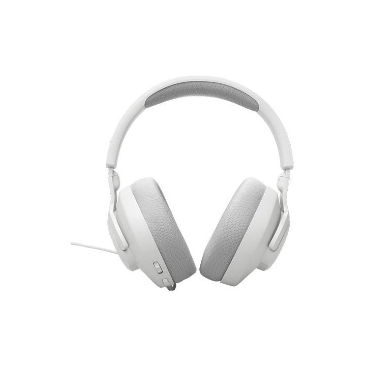אוזניות JBL גיימינג חוטיות עם מיקרופון Quantum 100M2 בצבע לבן