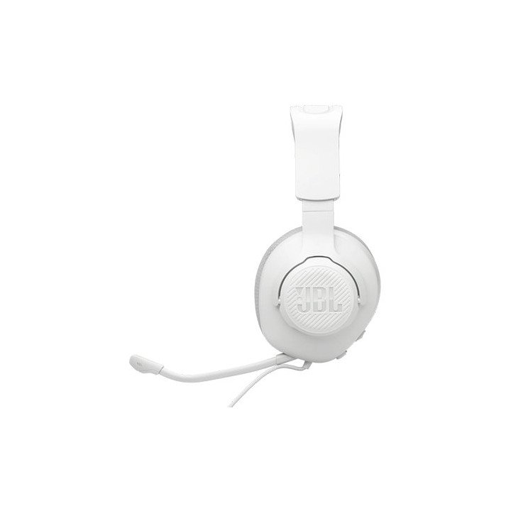 אוזניות JBL גיימינג חוטיות עם מיקרופון Quantum 100M2 בצבע לבן