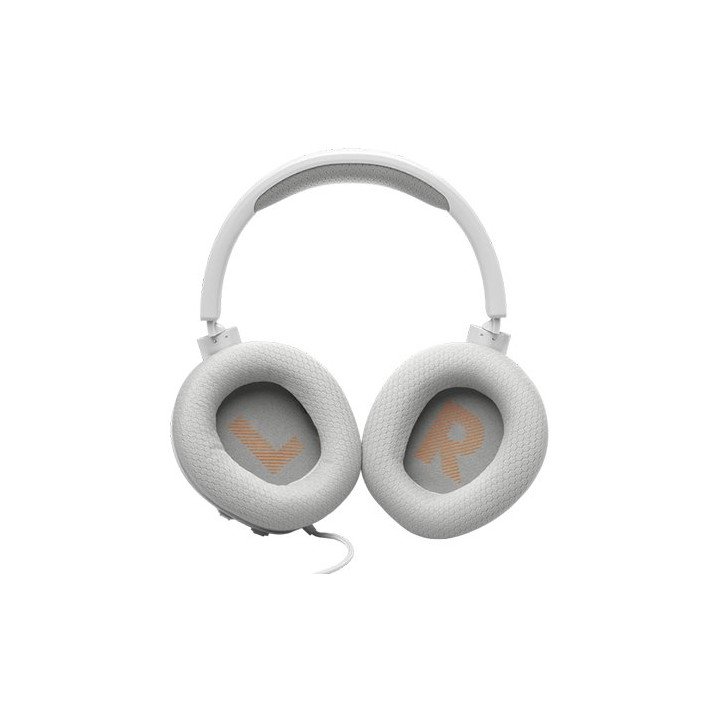 אוזניות JBL גיימינג חוטיות עם מיקרופון Quantum 100M2 בצבע לבן