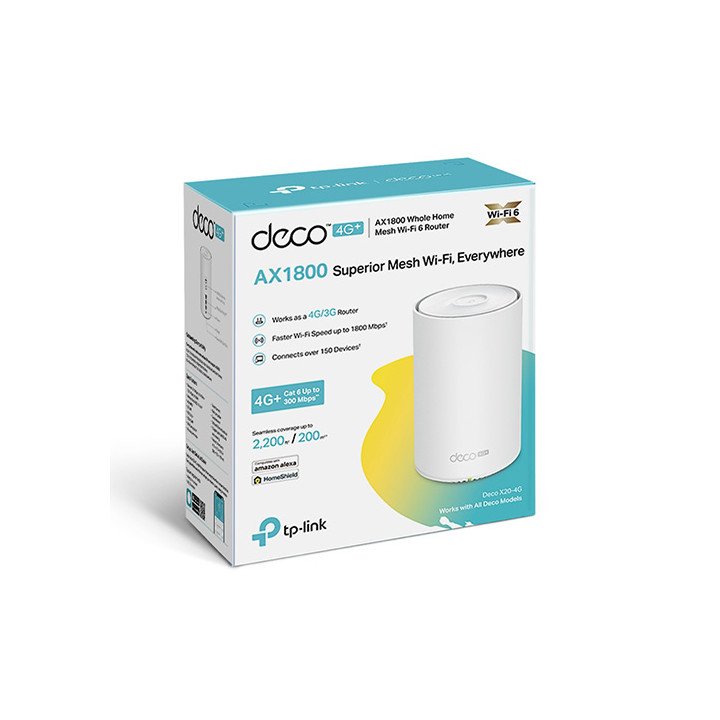 ראוטר מודם סלולרי TP-Link Deco Mesh Deco X20 4G AX1800